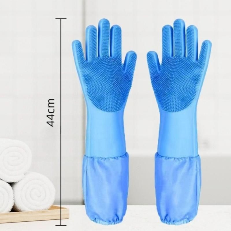 Pet Grooming Cleaning Gloves Dog Cat Bathing Shampoo Glove Pet Extended Anti Bite Soft Silicone Glove Hair Removal Glove