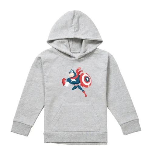 Captain America Childrens/Kids Holiday Outfit Heather Pull Over Hoodie