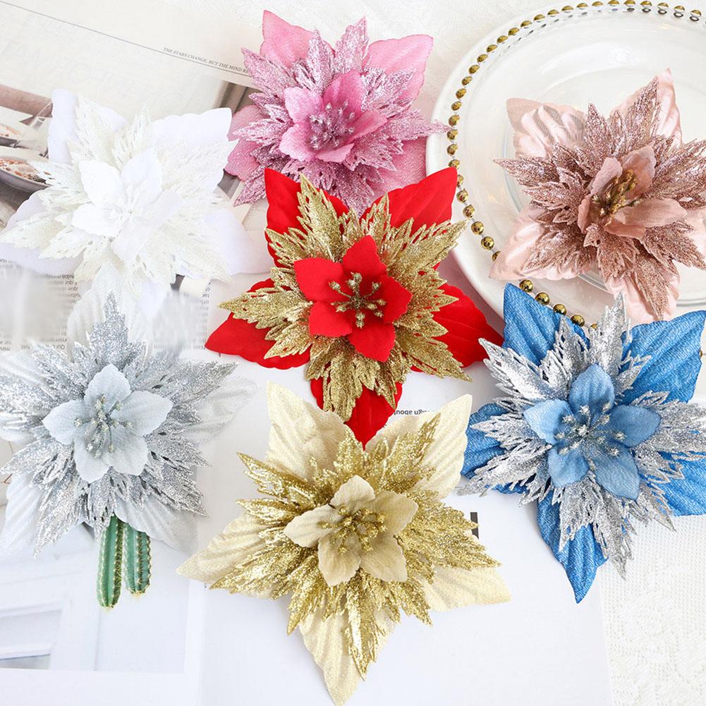 Christmas Flower Simulation Wreath Accessories 18*18cm Artificial Flowers