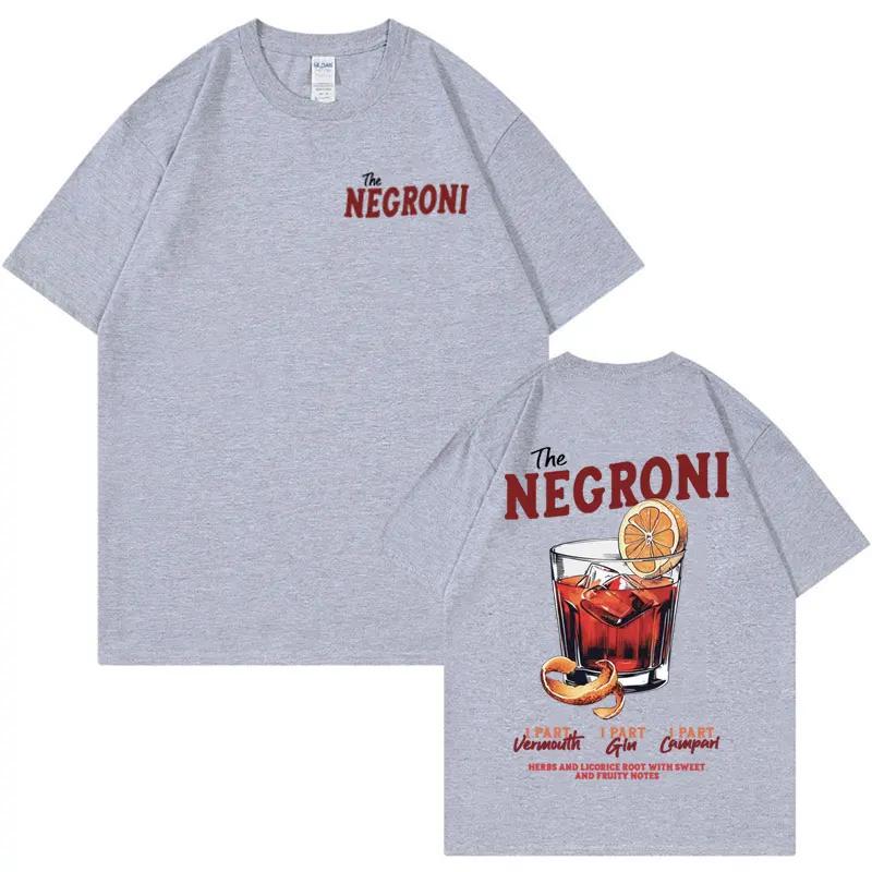 

THE NEGRONI Unisex T Shirt Funny Cocktail Themed Gift Meme T-shirts Men Summer Pop Art Vintage Fashion Short Sleeve T-shirt Tops 4XL