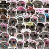56pcs Sad Hamster Meme Room Decor Wall Art Stickers DIY Kids Notebook Luggage Motorcycle Laptop Refrigerator Decals Graffiti