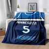 Minnesota Basketball Jersey Blanket Durable Comfort Suitable for Office Chair Office Bed Four Seasons Universal Modern