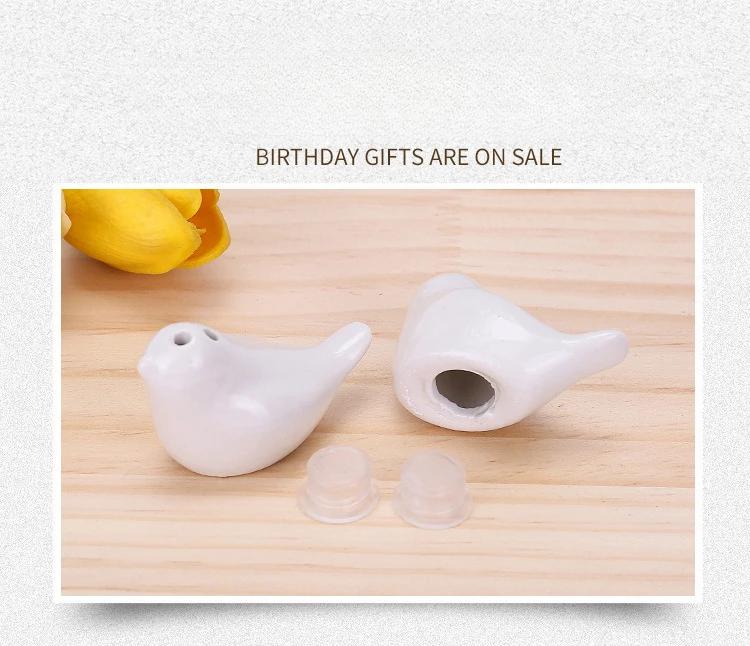 Keramik-Vogel - Geformtes Gewürzflaschen-Geschenkset in Exquisiter Geschenkbox Kreative Hochzeitsgeschenke Kaffeefarbene Schleife Ideale Souvenirs
