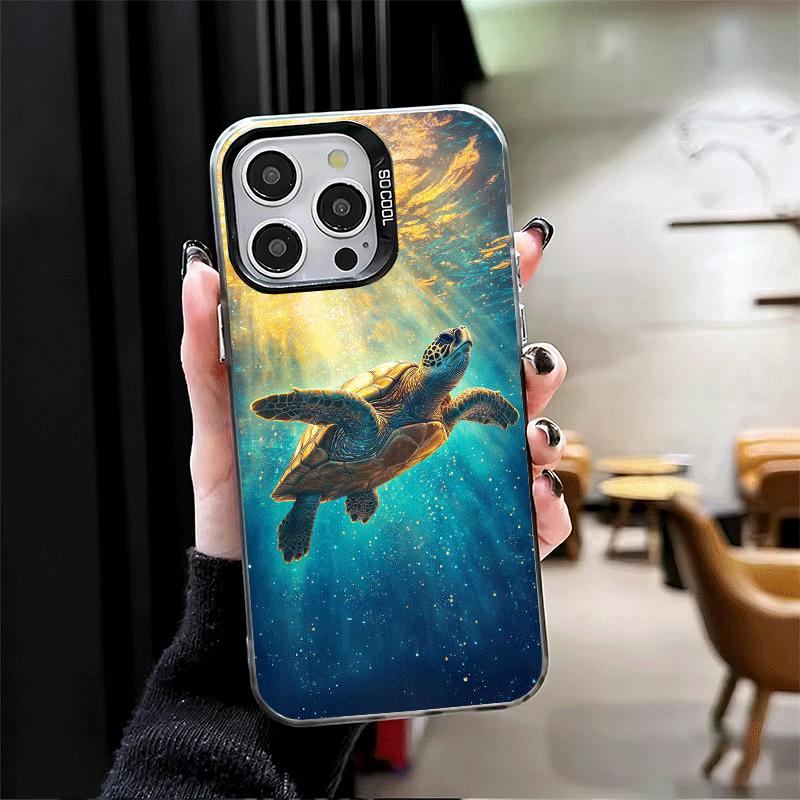 Summer Sea Turtle Cute Shockproof Phone Case for iPhone 17 Air 16 16E 15 Pro Max 14 Plus 13 Mini 12 Back Cover Anti Fall Fundas
