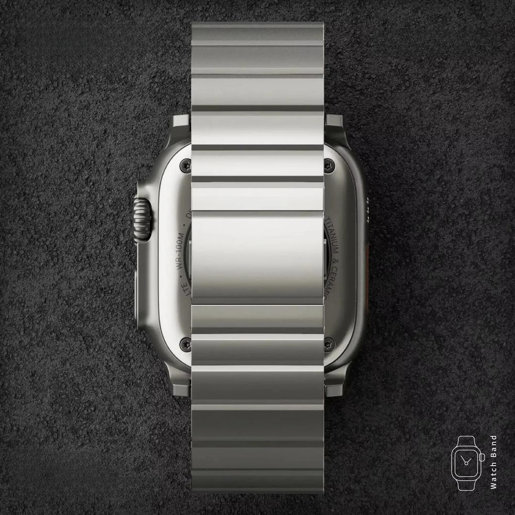 Luxury Titanium Band for Apple Watch Strap Ultra 2 49mm 46mm 45mm 42mm Magnetic Correa for iWatch Series10 9 8 7 6 SE 5 Bracelet