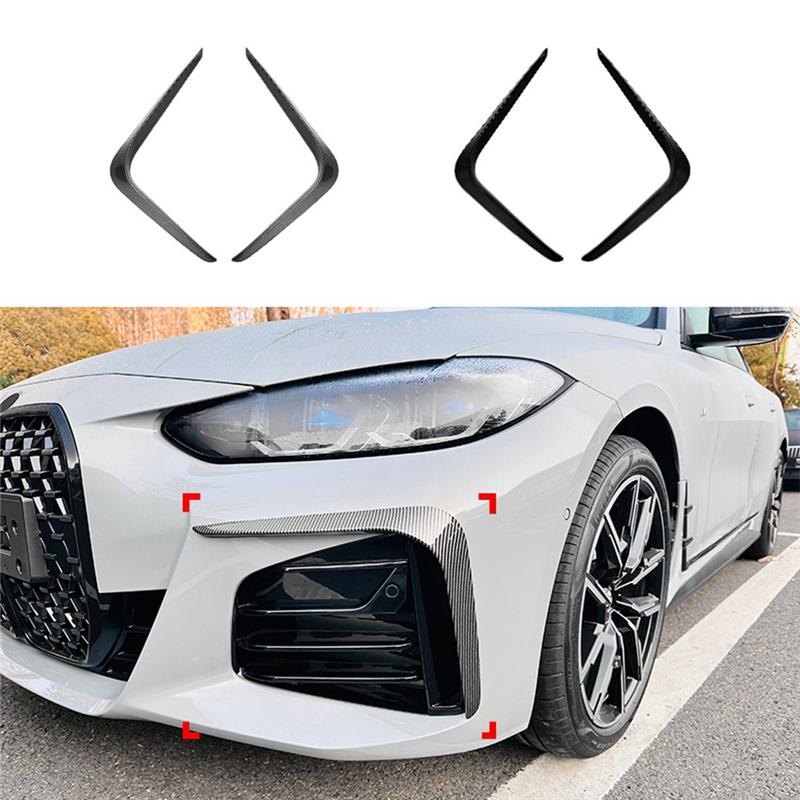 M63K-Car Front Bumper Splitter Spoiler For BMW 4 Series G26 M Sport + Fog Lights Decorative Cover