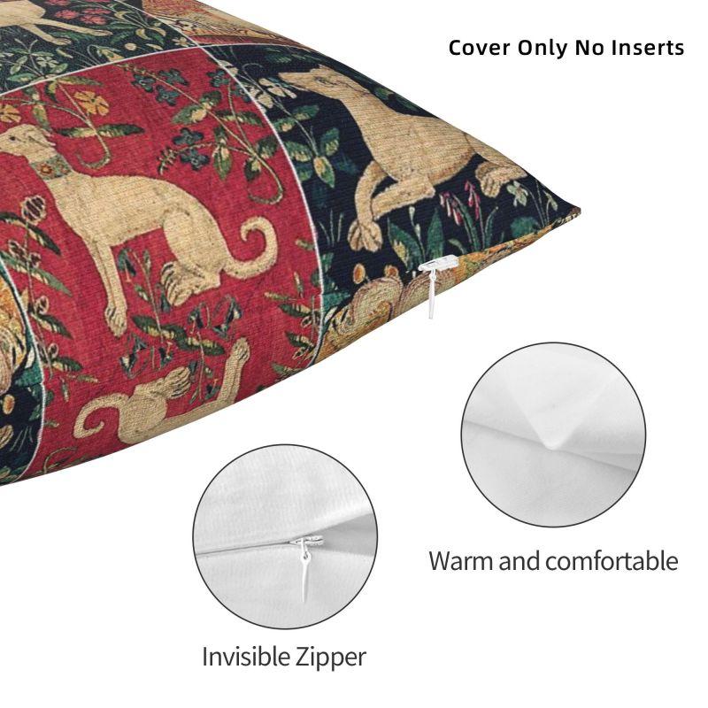 Custom Medieval Greyhound Cushion Cover Whippet Sighthound Dog Soft Luxury Pillows Decor Home