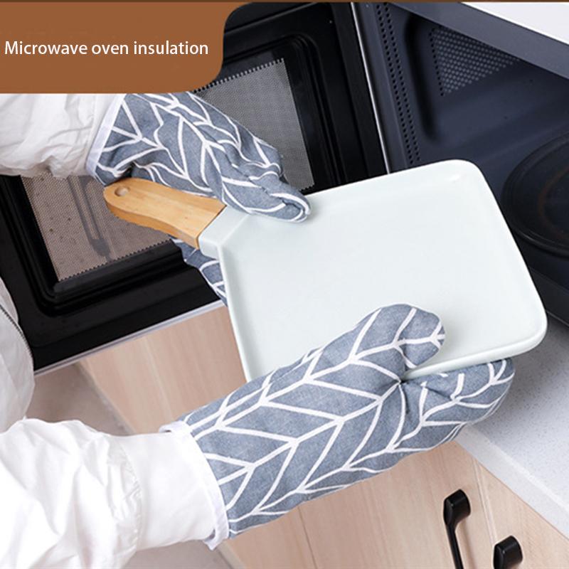 2pcs Heat-insulating Gloves, Anti-scald Microwave Gloves, High Temperature Resistant Kitchen Baking Oven Gloves