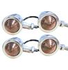 CMY Select Universal Bullet Turn Signal Bike, Chrome Plated, Universal Orange Lens (Set of 4)