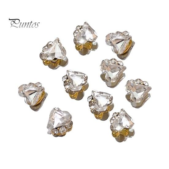 

10 шт., сверкающие 3D стразы для ногтей, продуманные подарки, кривые сердца, квадратные стразы из искусственного жемчуга, маникюрные стразы для уникальных стилей ногтей E