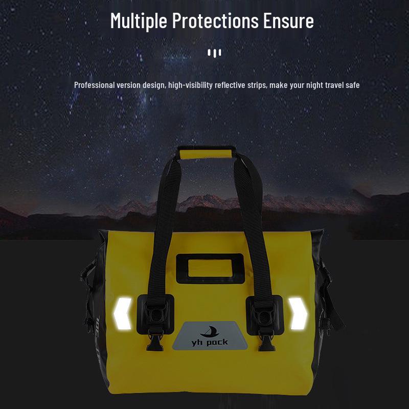 Waterproof PVC Cycling Handbag: Large Capacity Motorcycle Tail Bag