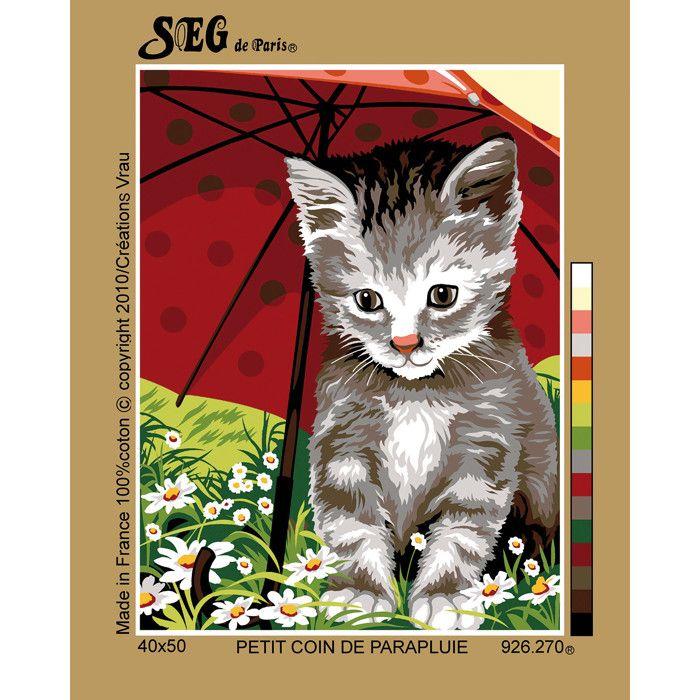 Canevas antique Un petit coin de parapluie 40x50cm