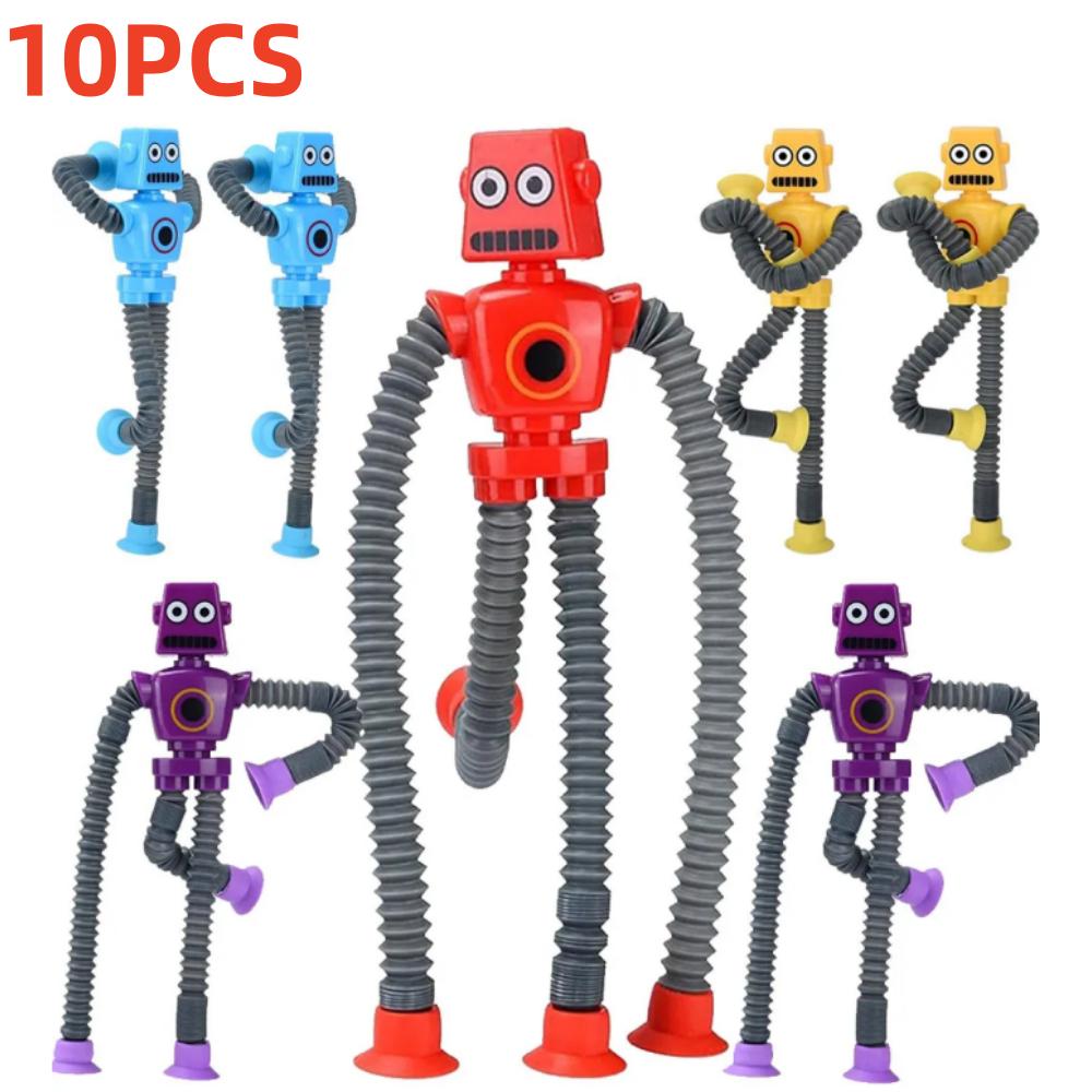 

Телескопическая присоска, забавная игрушка-робот, декомпрессионная игрушка, подарок для вечеринки, Рождество, день рождения, карнавальный приз для мальчиков и девочек 2PCS синий