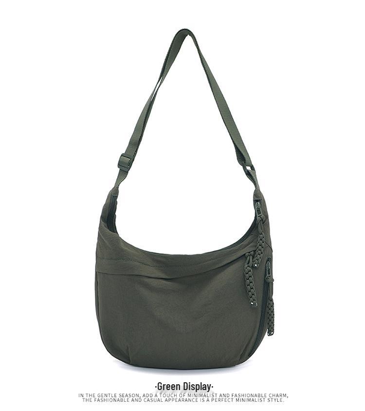 Damen 2025 High-End Wasserdichte Nylon Halbmond Umhängetasche