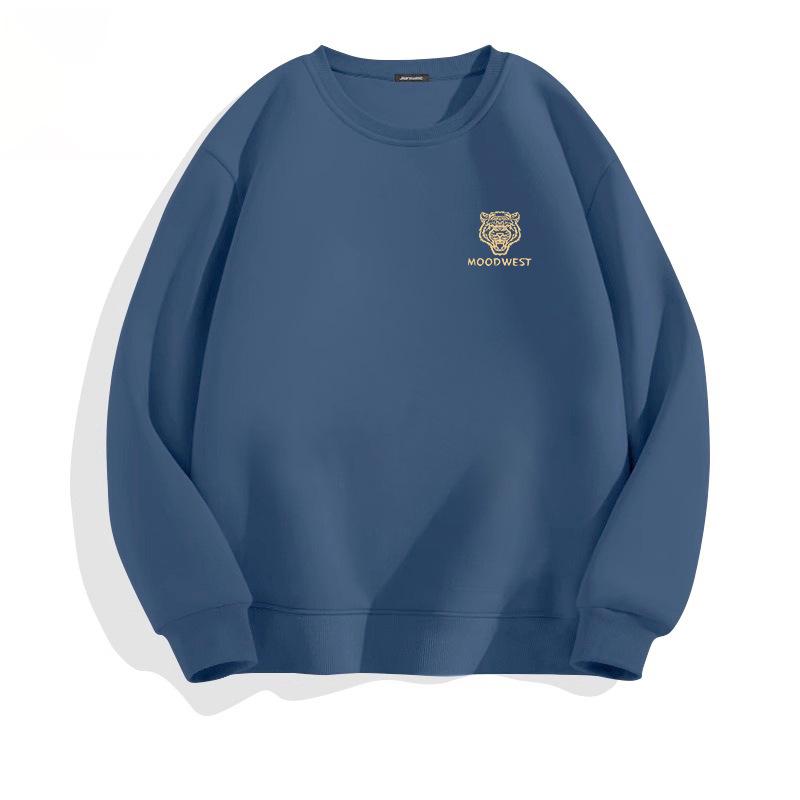 

Модная мужская толстовка свободного кроя на осень/зиму с простым принтом, однотонная, с круглым вырезом XL