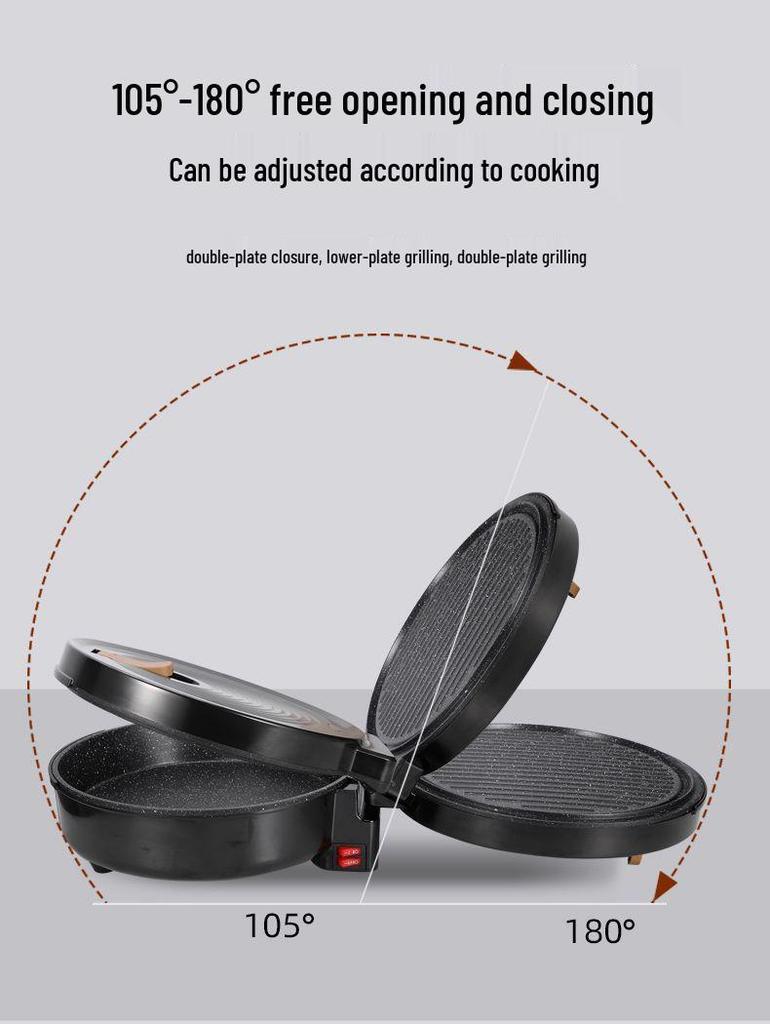 Automatic Electric Non-stick Double-Sided Pancake & Crepe Maker with Safety Power-Off