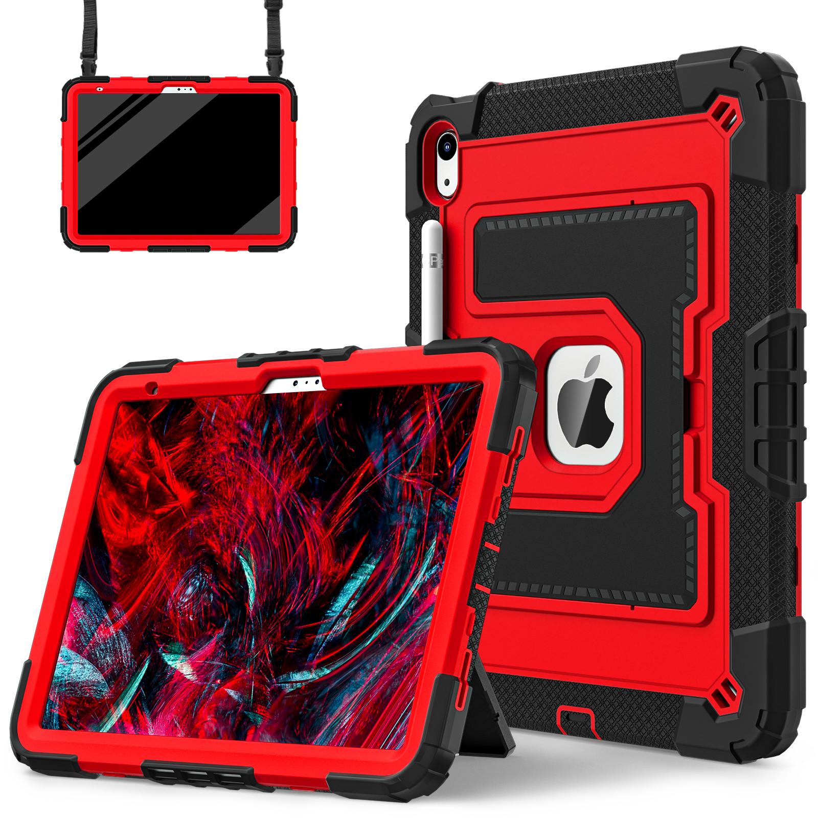 Étui Robuste avec Support pour iPad A16 11ème 10ème 10.9 10.2 7ème 8ème 9ème Air 4 5 6 M2 M3 Mini 6 7 Pièces Silicone Anti-Dérapant iPad 8th 10.2 2020