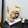Labubu Cartoon Canvas Backpack With Breathable Fabric And Expandable Capacity For School And Daily Use