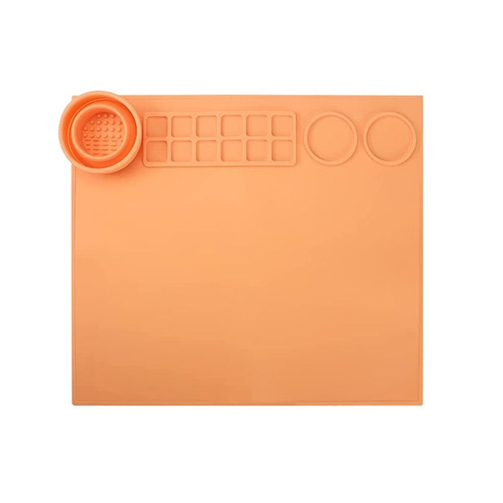 Multifunctional DIY Silicone Painting Mat Palette Kids Graffiti Drawing Board Oil Painting Board Clay Mat With Cup Paint Holder