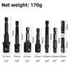 Adapte Natural Hexagonal Handle Extension Rod for 1/2 Screwdriver 3/8 Square Head 1/4 Socket Power Tool Accessories