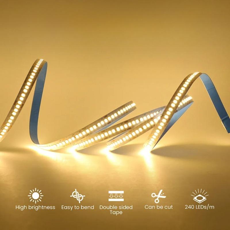 5/2m High Bright S Shape Zigzag Led Strip Foldable Letter Sign Logo Flexible Tape 120 leds/m 12v 24v  6MM 3000k 4000k 6000k 10000k