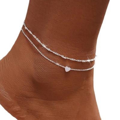 Adjustable Layered Anklet Jewelry for Women Multilayer Ankle Bracelet Foot Jewellery Vacation Accessories