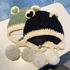 Sweet and Cute Ears Plush Toe Cap for Women Autumn and Winter Warm Ear Protection Knitted Hat Showing Face Small Cold Proof Lei Feng Hat