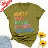 Admit It Youll Miss Me  Times This Summer Teacher TShirt Graphic Tshirts Yk Top Vintage Clothes Oversized T Shirt Harajuku