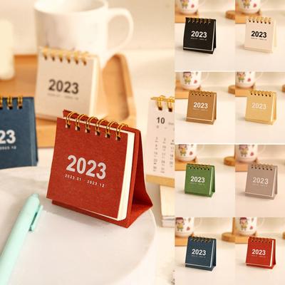 2023 Mini Desk Calendar Desktop Standing Flip Monthly For School Home Office Schedule Planner