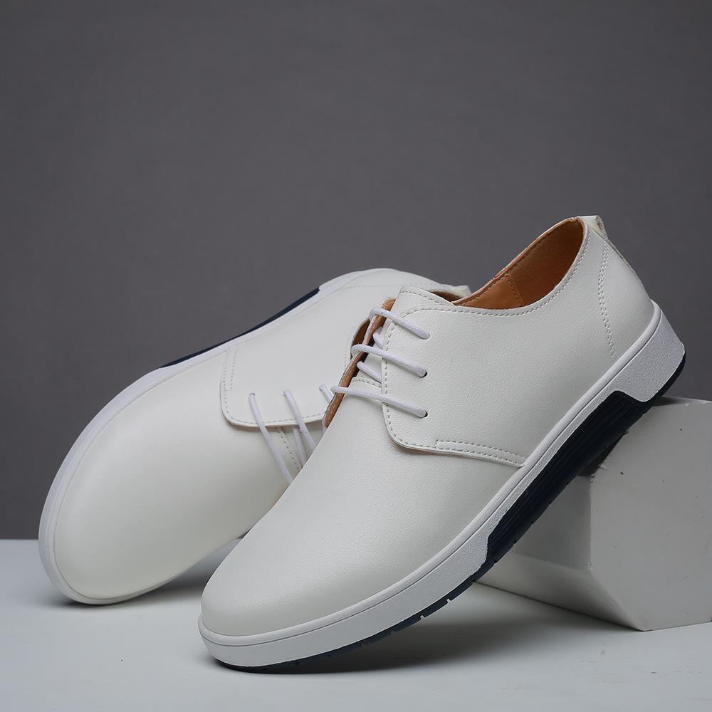 Men's Comfortable and Breathable Casual Board Shoes, Single Shoes, Leather Shoes