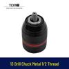 13mm All-Metal Drill Chuck 1/2" Thread for Bench and Impact Drills