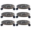 VidaXL Plant Caddies 6 Pcs Bronze 30 Cm Plastic
