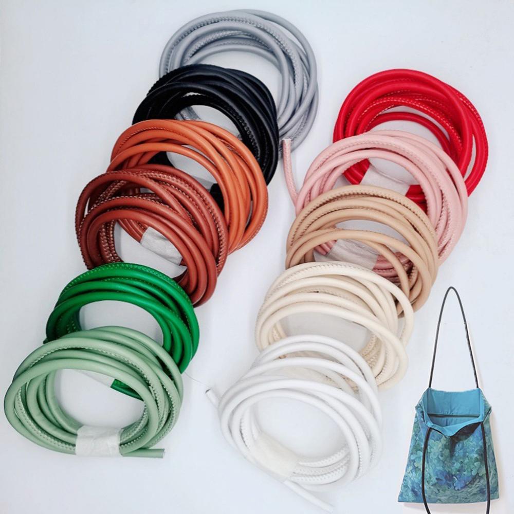 6mm Kleur 5M Kern Touw Natuurlijk Rubber Leer DIY Koorden Ambachtelijk Garen Leer Koord Zeer Veerkrachtige Buis Elastische Band