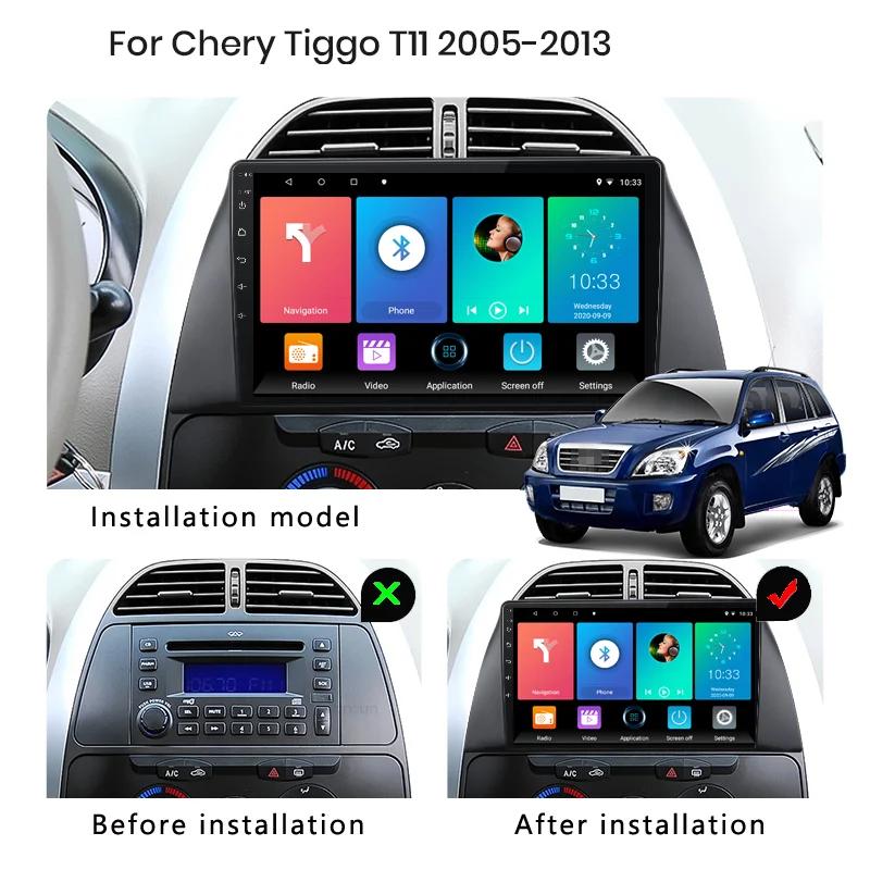 Carplay For Chery Tiggo T11 2005-2013 Android Auto Car Radio WIFI 4G Multimedia Video Player Autoradio Navigation GPS IPS Stereo