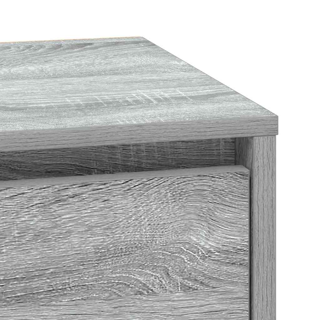 Nightstand with Drawers Gray 39 x 34.5 x 50 cm Engineered Wood