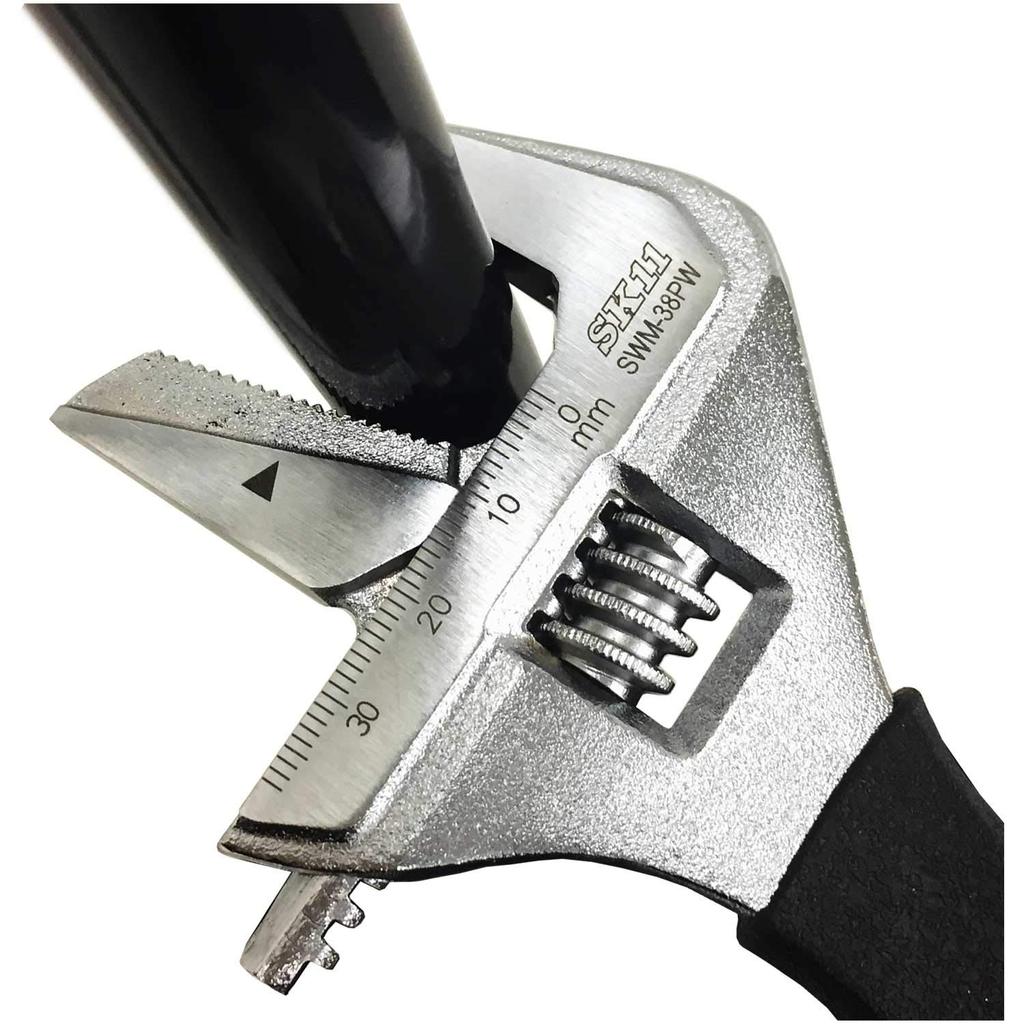 SK11 Pipe Adjustable Can be Used as a Monkey or Pipe Wrench SWM-38PW Wrench, 215mm, 2-Way Type,