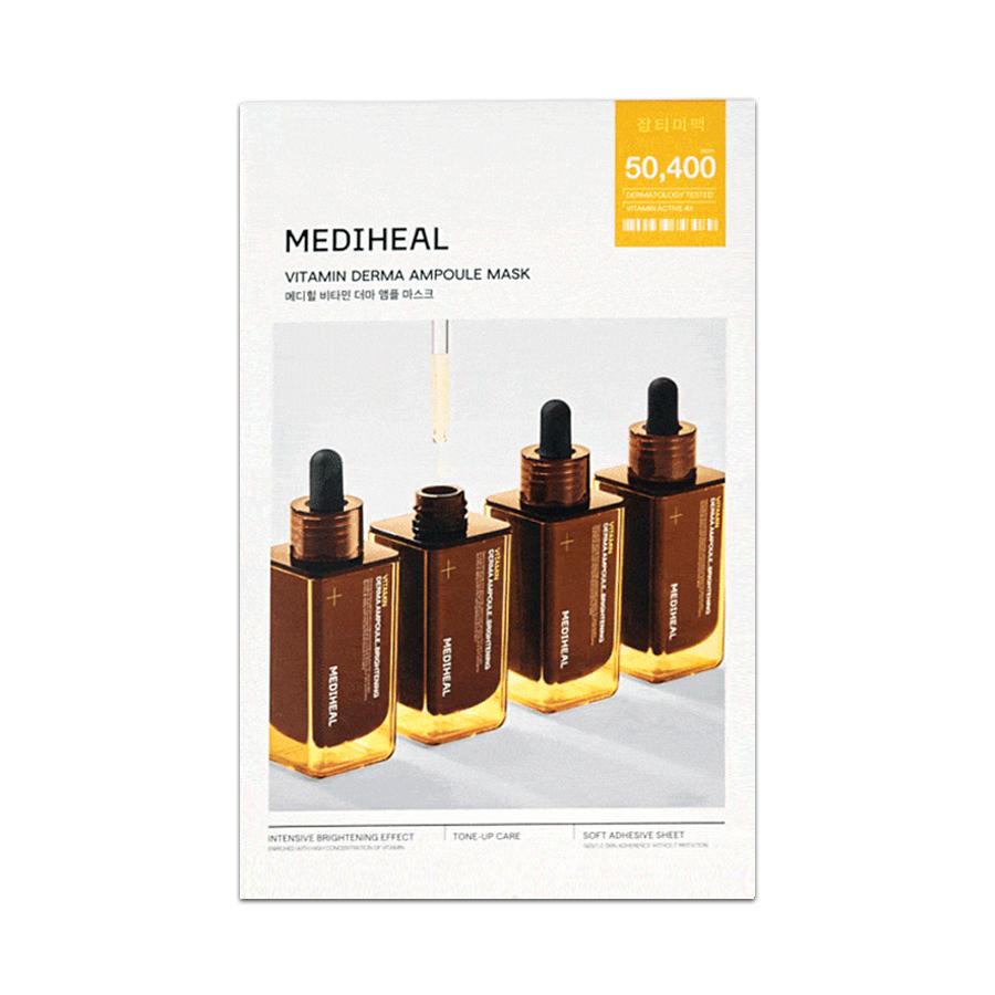 

Mediheal Vitamin Derma Ampoule Mask (High-Potency Niacinamide Brightening) – 10 Sheets Vitamin x 1ea