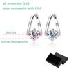 Smyoue Certified 2CTTW D Color Moissanite Hoop Earring for Women Sparkling High Quality Lab Diamond Jewelry 925  Silver