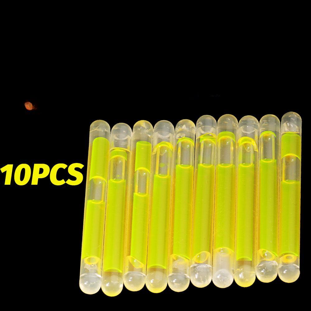 10PCS/Bag Fireflies 4.5*40mm for Fishing Float Fluorescent Lightstick Light Night Rod Lights Tool Bright Dark Colored Glow Stick
