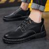 Men's Low-Top Casual Work Boots American Style Beige British Style Leather Shoes Comfortable Business Comfortable Casual Shoes