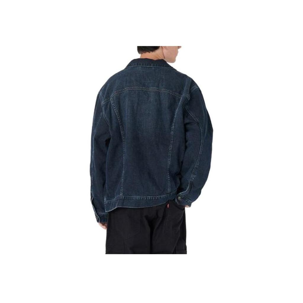 Levis Button-Down Collar Long Sleeve Jacket Men Jackets Navy-Blue A6138-0000
