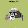 Pullover hat green female autumn and winter warm cute cartoon wool hat male
