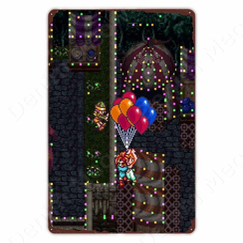 Klassieke Pixel Games Vintage Retro Metalen Tinnen Bord Oud Spellen Kunst Poster Ruimte Pixel Game Plaque voor Thuis Kamer Club Bar Muurdeco