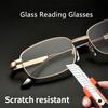 Design Reading Glasses Men and Women Full-frame Alloy Clear HD Lenses Presbyopia Eyeglasses Impact Scratch Resistant 0 ~ +400