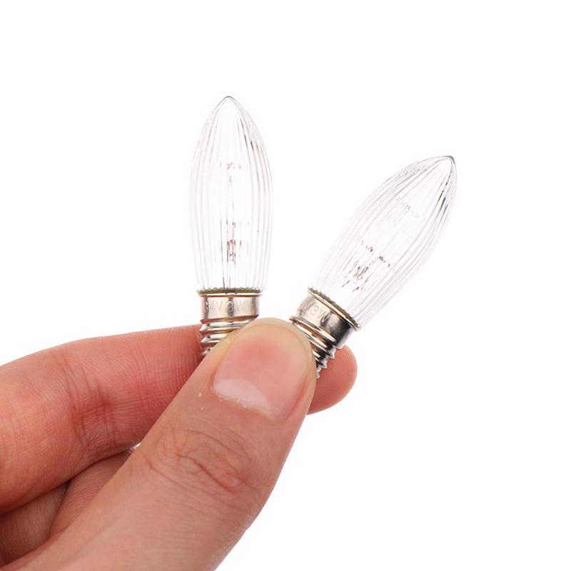 10Pcs Led Filament Bulb E10 Warm White Edison Retro Candle Light Blubs Glass Bulbs Tapered Candles Replacement Bulbs