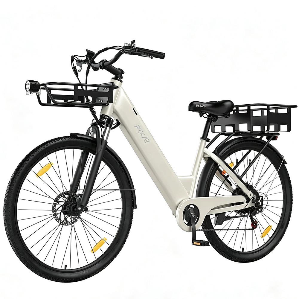 Pixar C1 Electric Bicycle 27.5" Tire 250W Motor Urban Commuter Electric Bike Top Speed 25km/h Dual Disc Brakes 7 Speed 36V 13Ah Max Load 150Kg