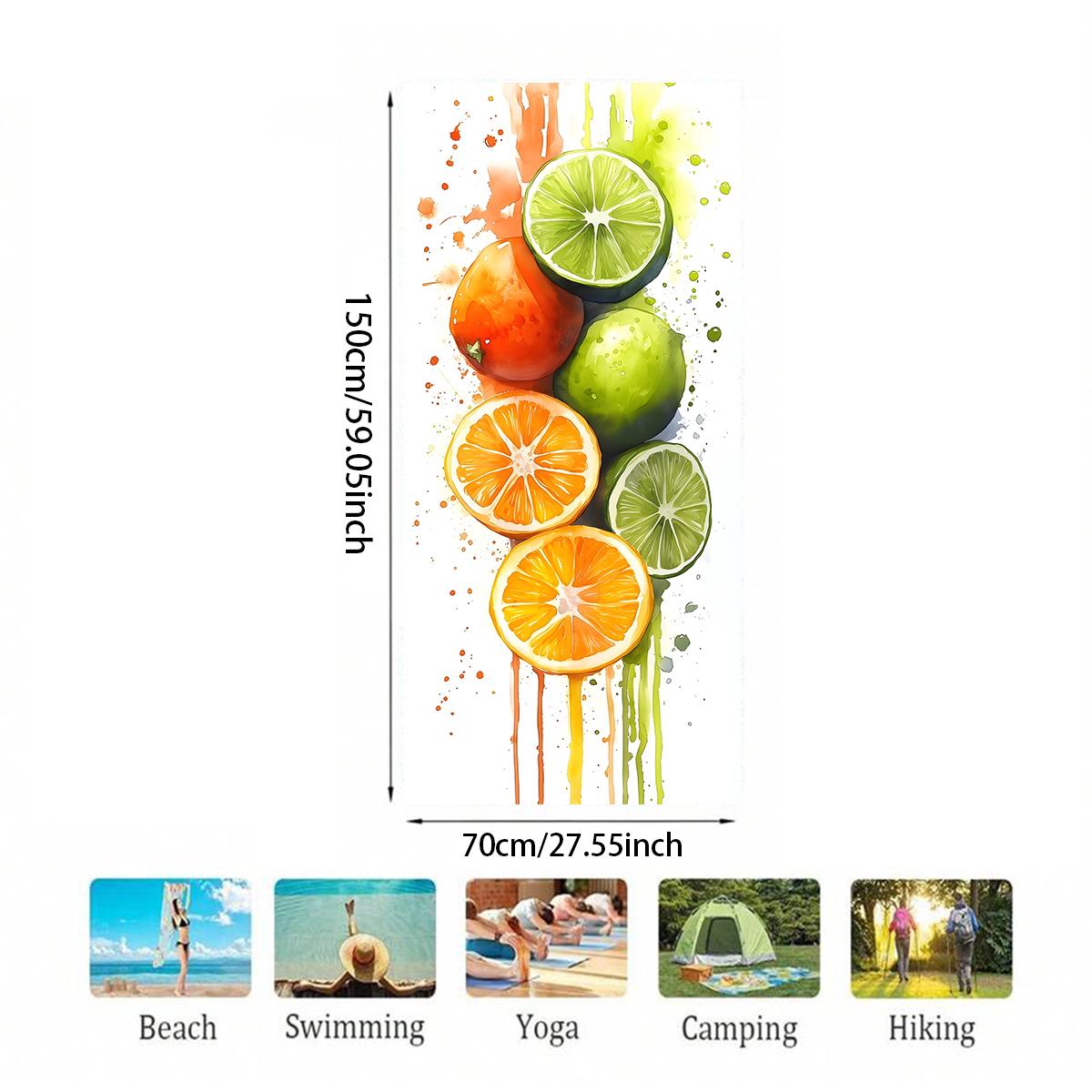 

Summer Beach Towel Lightweight Foldable Printed Quick Dry Bath Towel 70x150cm Swimming, Camping Beach Towel W30*H60(CM)