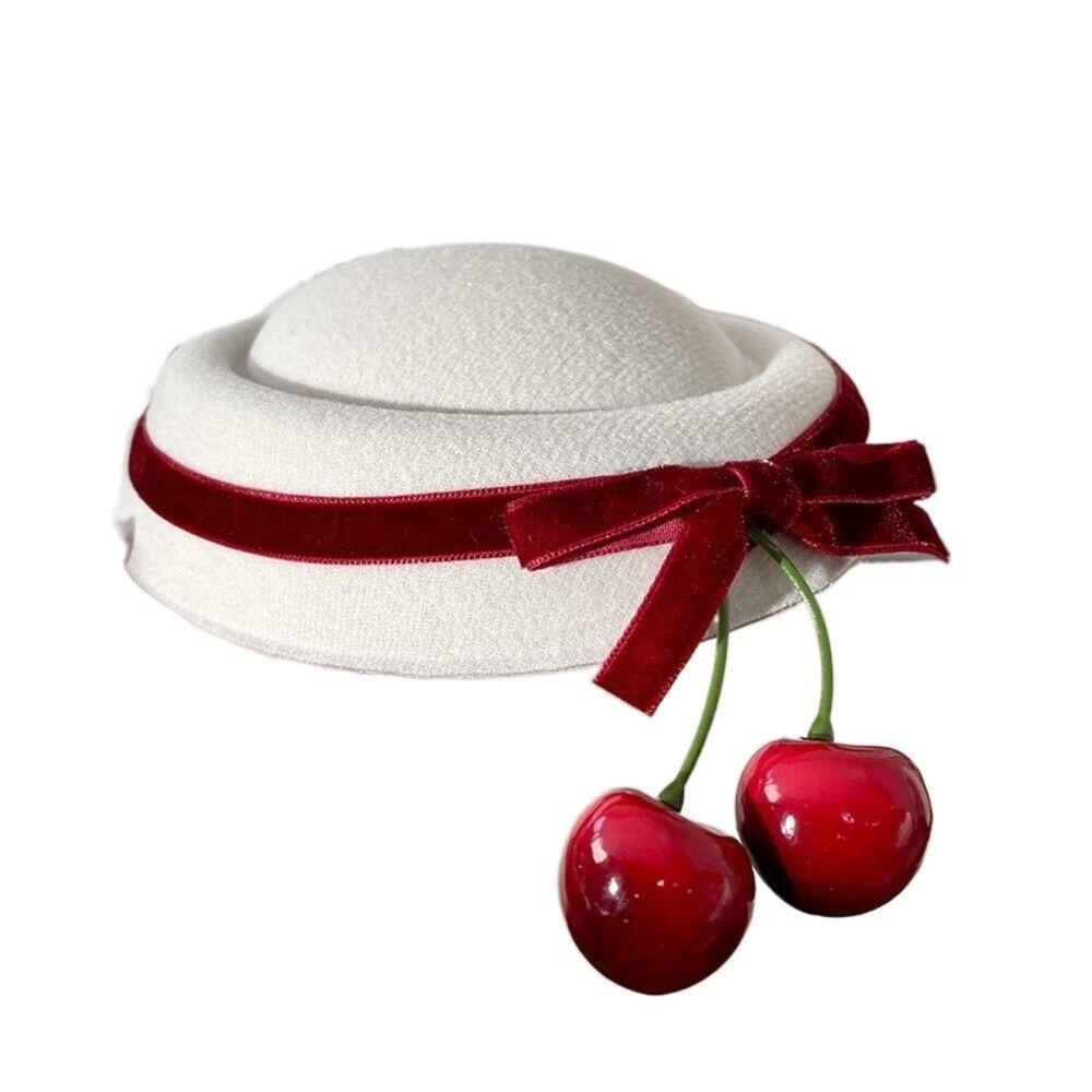 Cloth Round Hat Hair Clip Black Women Hairpin Cute Hair Accessories  Dress Up