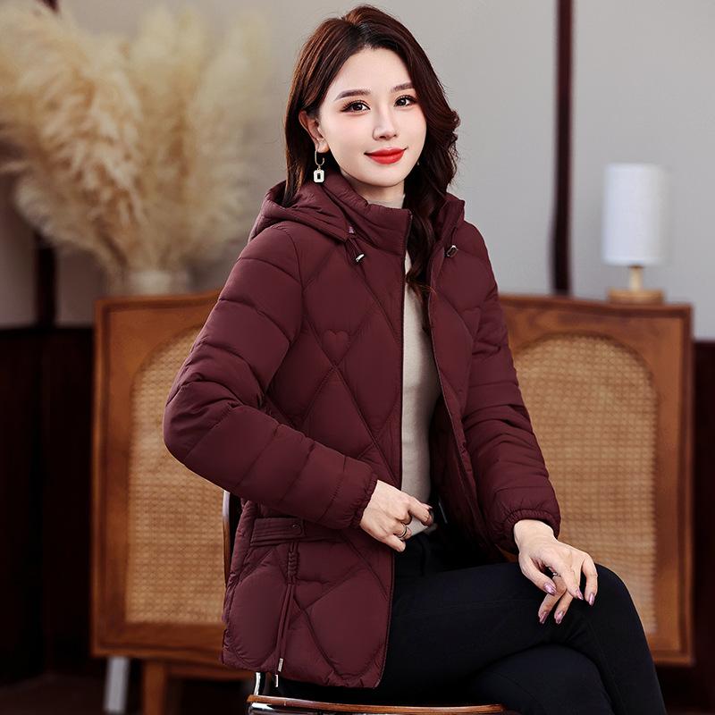 Cotton-padded Jacket Women's Short Mother's Loose Padded Cotton-padded Jacket Joker Cotton-padded Coat for Middle-aged and Elderly People.