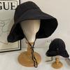New  Fashion Summer Fisherman Caps For Women Korean Large-Brimmed Bucket Hat Outdoor Beach Travel Sunshade Panama Sun Hats